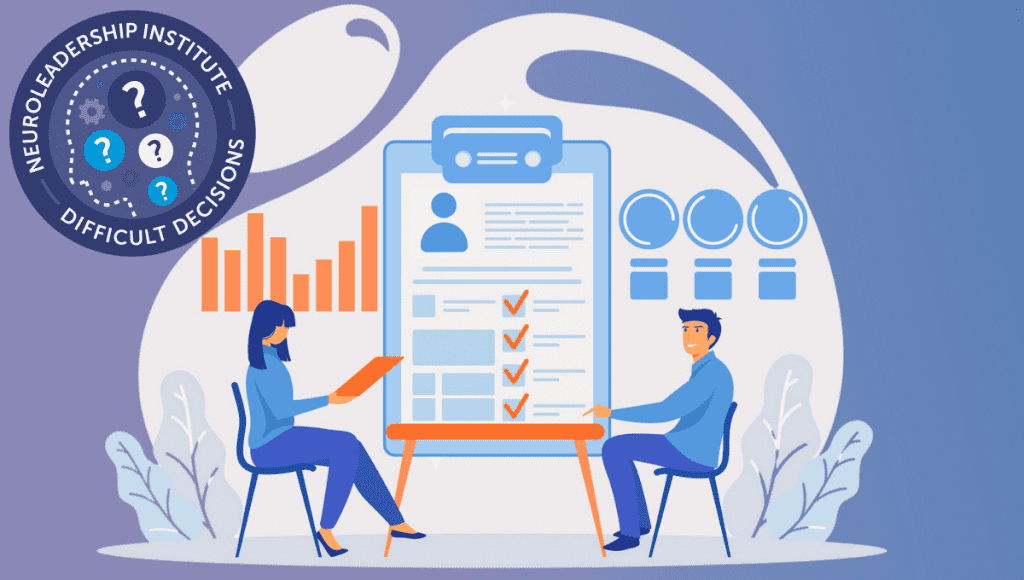 An illustration of an employee evaluation