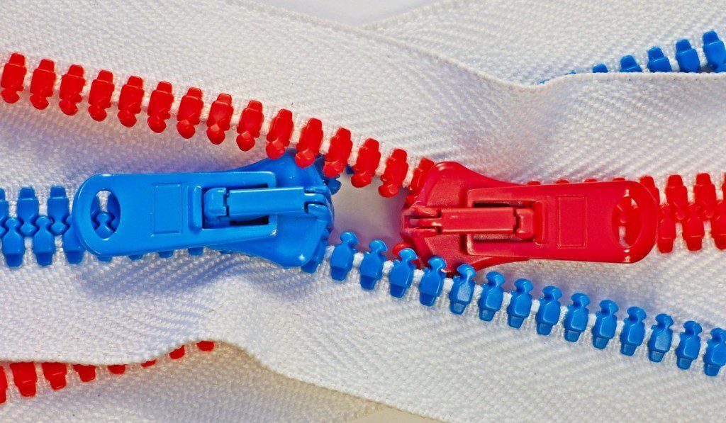 intertwined zippers